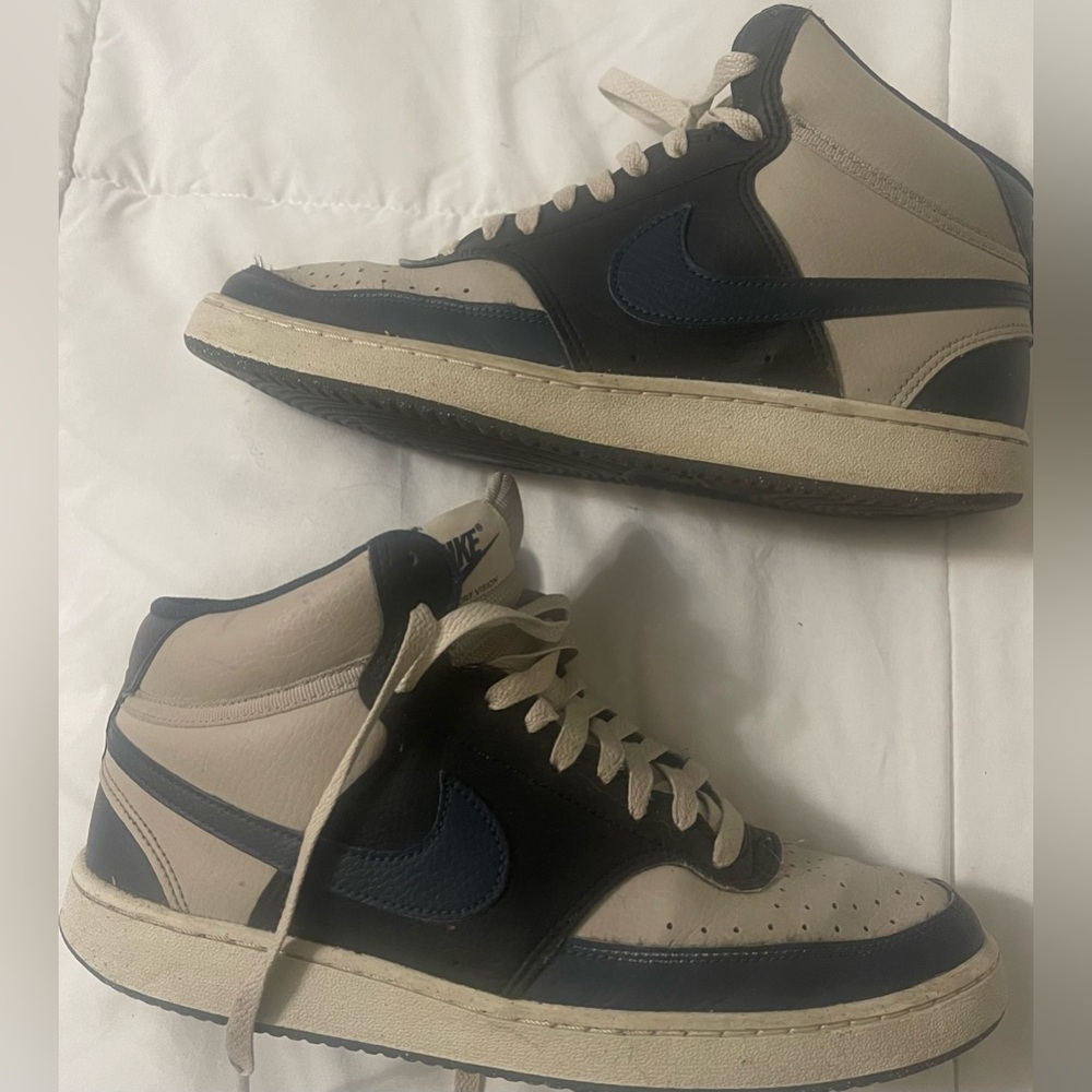 Nike Men's Vision Mid Next Nature Sneakers Shoes Size 8 Armory Navy Blokecore